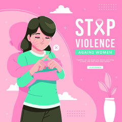 stop violence against women illustration background