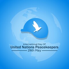 International day of United Nations Peacekeepers vector illustration. Suitable for Poster, Banners, campaign and greeting card. 