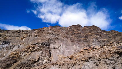  Beautiful landscape in the rocks with blue sky and clouds