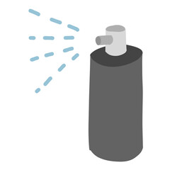 スプレーから噴射のイメージイラスト
