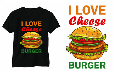 Cheese Burger T Shirt Design