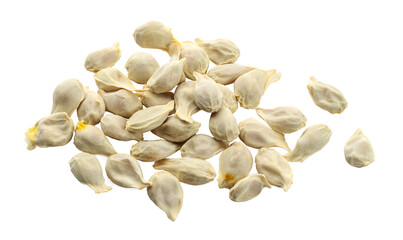 Citrus seeds isolated on the white background