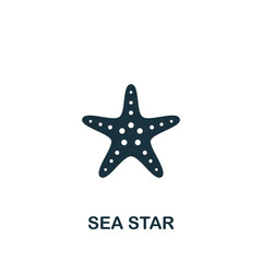 Obraz premium Sea Star icon. Monochrome simple Summer icon for templates, web design and infographics