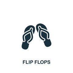 Flip Flops icon. Monochrome simple Summer icon for templates, web design and infographics