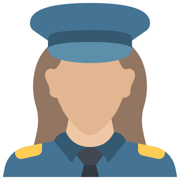 Female Police Officer Icon