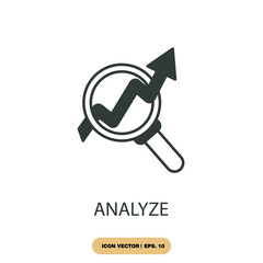 analyze icons  symbol vector elements for infographic web