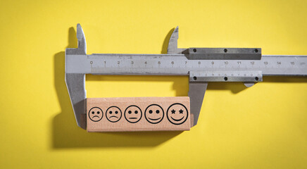 Customer emotions satisfaction measure. Business concept