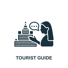 Tourist Guide icon. Monochrome simple Travel icon for templates, web design and infographics
