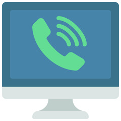 Computer Call Icon