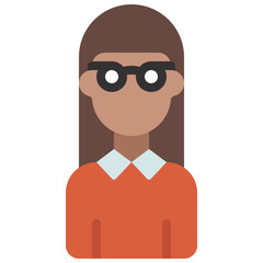 Nerd Woman Icon