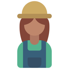 Farmer Woman Icon