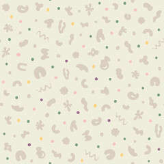 Abstract seamless pattern. Simple organic shape. Colorful surface design