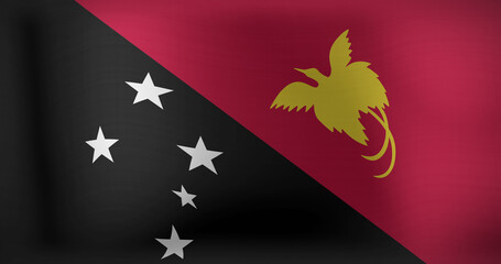 Image of waving flag of new guinea