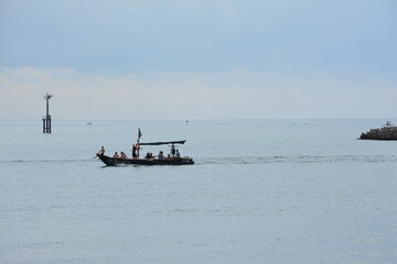 Obraz premium fishing boat on the sea