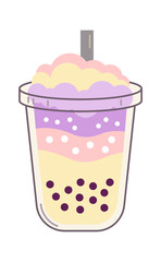 Bubble Tea Drink. Vector illustration