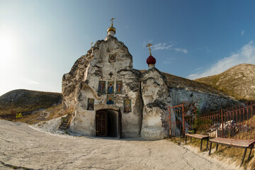 Village Kostomarovo, Voronezh region, Russia, Cave Cathedral of the Savior Image Not Made by Hands in the Kostomarovsky Spassky Convent