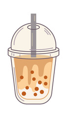 Bubble Tea Drink. Vector illustration