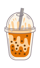 Bubble Tea Drink. Vector illustration