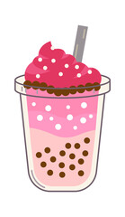 Bubble Tea Drink. Vector illustration