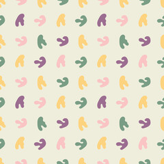 Abstract seamless pattern. Simple organic shape. Colorful surface design