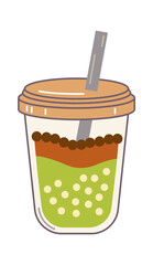 Bubble Tea Drink. Vector illustration