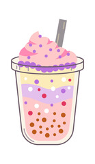 Bubble Tea Drink. Vector illustration