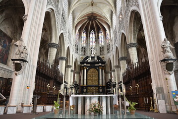 Fototapeta na wymiar Choeur de la cathédrale à Malines. Belgique