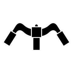 Bicycle handlebar pictogram vector illustration.