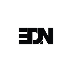 EDN letter monogram logo design vector