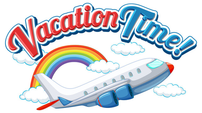 Vacation time text banner