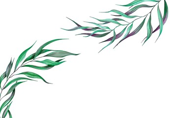 bamboo Hand painted floral elements.