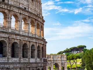 Naklejka premium View of the Coliseum of Rome