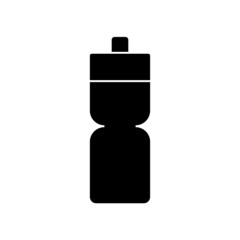 drink bottle icon over white background, silhouette style
