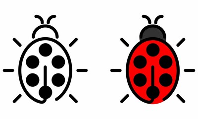 Illustration Vector Graphic of bug, insect, beetle icon