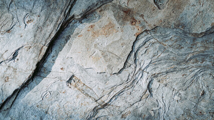 Rocky wall with uneven surface. Panaroramic