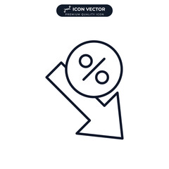 decrease icon symbol template for graphic and web design collection logo vector illustration