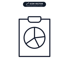 report icon symbol template for graphic and web design collection logo vector illustration