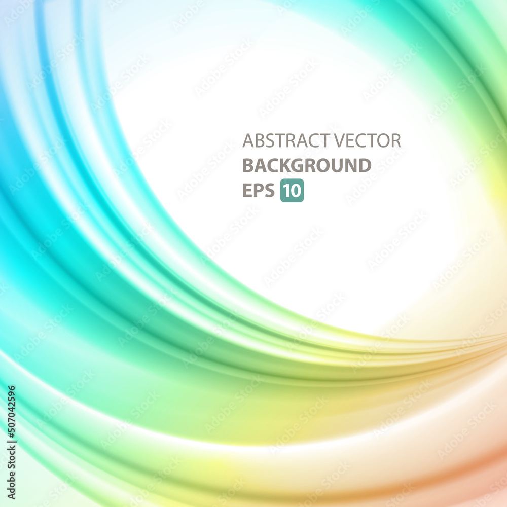 Canvas Prints round geometric abstract shapes vector background. green circle design with yellow dynamic futuristi