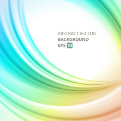 Round geometric abstract shapes vector background. Green circle design with yellow dynamic futuristic rings. Rounded stripe gradient with creative curved finish and curved texture lines.