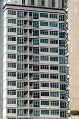 The condominium building in the city