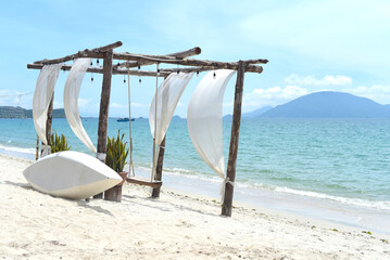 Swings at Doc Let beach of Vietnam