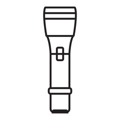 outline flashlight isolated on white background