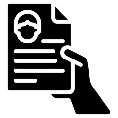 Hand In Resume Icon