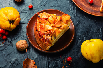 Autumnal fresh fruit pie