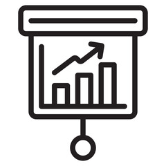 bar chart line icon