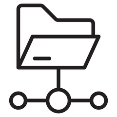 folder line icon