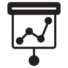 line chart glyph icon