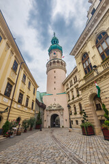 Fototapeta na wymiar Firewatch Tower, Sopron historical Old town, Transdanubia, Hungary