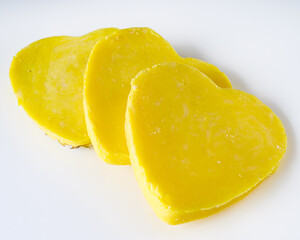 handmade soap on a white acrylic background