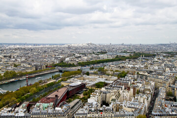 Top view of Paris from Eiffel tower
